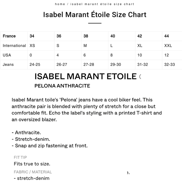 ISABEL Marant Etoile Moto Jeans Pelona Biker Pants - Picture 14 of 15